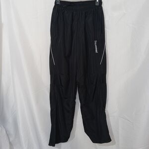 Hummel  2017 Training Pants Black Mens L Soccer Track Warm Up Zip Hem Sz Large